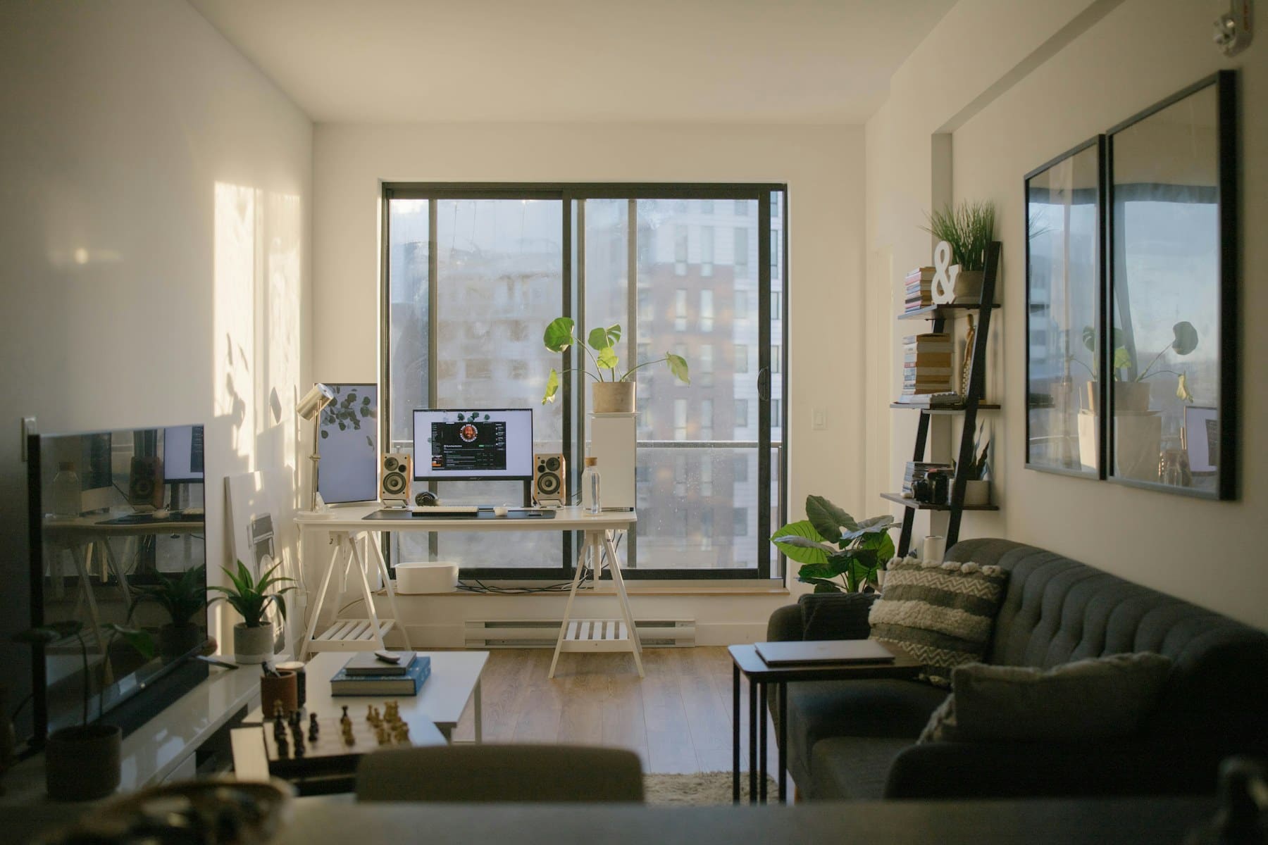 Fresh, tidy apartment interior with natural light.