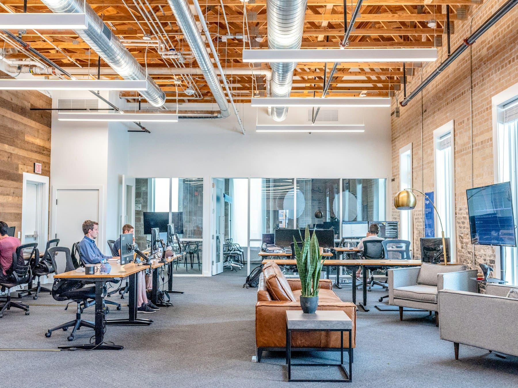 Tidy, well-presented modern office workspace.